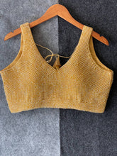 Pearl Moti Blouses SLEEVESLESS | Yellow