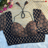 Handcrafted Ajrakh Print Pure Cotton Blouse || Traditional Block Print Design