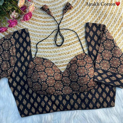 Handcrafted Ajrakh Print Pure Cotton Blouse || Traditional Block Print Design
