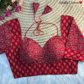 Handcrafted Ajrakh Print Pure Cotton Blouse || Traditional Block Print Design