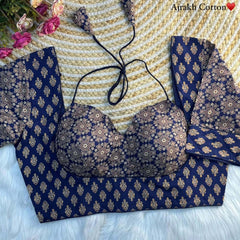 Handcrafted Ajrakh Print Pure Cotton Blouse || Traditional Block Print Design